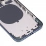Copertina di alloggiamento posteriore con imitazione di aspetto di IP12 Pro per iPhone 11 Pro (blu scuro)
