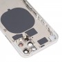Cubierta de carcasa posterior con apariencia de IP12 Pro para iPhone 11 Pro (blanco)