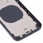 Copertina di alloggiamento posteriore con imitazione di aspetto di IP14 per iPhone XR (nero)