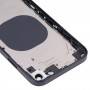 Cubierta de carcasa posterior con apariencia de IP14 para iPhone XR (negro)