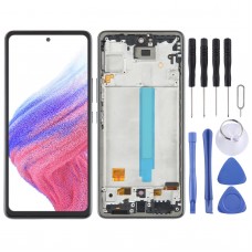 OLED LCD Screen for Samsung Galaxy A53 5G SM-A536 Digitizer Full Assembly with Frame(Black)
