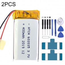 2pcs 602035 400mAh Li-Polymer Battery Replacement