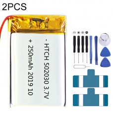 2PCS 502030 250 mAh Li-Polimer Bateria wymiana baterii