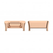 For OPPO Watch Free 1 Pair Metal Watch Band Connector(Rose Gold)