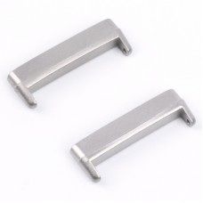 For Fitbit Versa 4 / Sense 2 1 Pair Universal Metal Watch Band Connectors(Silver) 