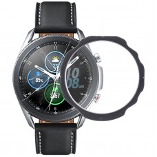 A Samsung Galaxy Watch3 45 mm SM-R840 / R845 eredeti elülső képernyő külső üveglencséjéhez (fekete)