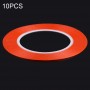 10 pcs de 1 mm de ancho cinta adhesiva de doble cara, longitud: 25 m (rojo)