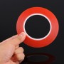 10 st 3mm bredd dubbelsidig självhäftande klistermärke, längd: 25m (röd)