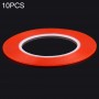 10 st 5mm bredd dubbelsidig självhäftande klistermärke, längd: 25m (röd)