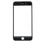 Pour l'iPhone 8 Plus l'objectif en verre extérieur de l'écran avant avec un cadre de lunette d'écran LCD avant (noir)