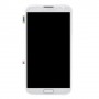 Alkuperäinen LCD -näyttö + kosketuspaneeli kehyksellä Galaxy Note II / N7100 (valkoinen)