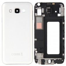 För Galaxy E5 / E500 Fullt bostadsskydd (LCD -ram Ramplatta för främre bostäder + bakre bostadsbatteri bakåt) (White)