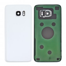 Galaxy S7 Edge / G935カメラレンズカバー付きの元のバッテリーバックカバー（白）