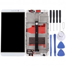 OEM LCD -skärm för Huawei Mate 9 Digitizer Full Assembly with Frame (White)