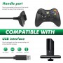 Xbox360用の4800MAH充電式バッテリーパックと充電可能ケーブル（黒）