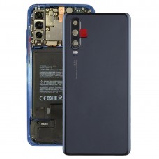 Batterie zurück -Abdeckung mit Kameraobjektiv für Huawei P30 (schwarz)