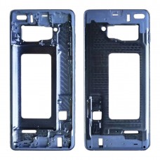 Para Galaxy S10+ Carcasa delantera de marco LCD Placa de bisel (azul)