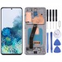 Original Dynamic AMOLED Material LCD Screen and Digitizer Full Assembly with Frame for Samsung Galaxy S20 4G SM-G980(Grey)