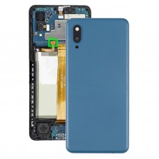 За задния капак на батерията на Samsung Galaxy A02 с капак на обектива на камерата (син)