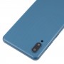 Pour la couverture arrière de la batterie Samsung Galaxy A02 avec couvercle de la lentille de la caméra (bleu)