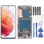 Original Super AMOLED LCD Screen For Samsung Galaxy S21 4G/S21 5G SM-G990 SM-G991 Digitizer Full Assembly with Frame (Silver)