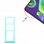 Para Samsung Galaxy M21 SM-M215 SIM Tard Banny + SIM Card Bandeil + Micro SD Tarjeta Bandeja (azul)