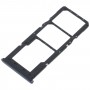 За Samsung Galaxy M32 SM-M325 SIM карта тава + табла за SIM карта + табла за Micro SD карта (черна)