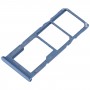 For Samsung Galaxy M32 SM-M325 SIM Card Tray + SIM Card Tray + Micro SD Card Tray (Blue)