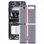 För Samsung Galaxy Z Flip 4G SM-F700 Glass Battery Back Cover (Gray)