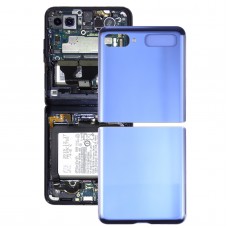 För Samsung Galaxy Z Flip 4G SM-F700 glasbatteri bakåt (blå)