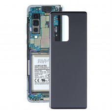 За Samsung Galaxy Z Fold2 5G SM-F916B стъклен капак за заден капак (черен)