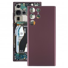 Für Samsung Galaxy S22 Ultra Battery Rückenabdeckung (Dunkelrot)