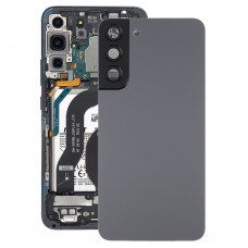עבור Samsung Galaxy S22+ 5G SM-S906B כיסוי אחורי סוללה עם כיסוי עדשת מצלמה (אפור)