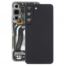 For Samsung Galaxy S22 5G SM-S901B Battery Back Cover with Camera Lens Cover (Black)