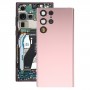 Для Samsung Galaxy S22 Ultra 5G SM-S908B Задня акумуляторна кришка з кришкою об'єктива камери (рожева)