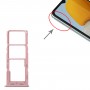 Pour Samsung Galaxy M23 SM-M236B, plateau de carte SIM d'origine + plateau de carte SIM + plateau de carte Micro SD (rose)