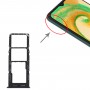 Pour Samsung Galaxy A04S SM-A047F, plateau de carte SIM d'origine + plateau de carte SIM + Micro SD Card Tray (noir)