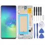 TFT LCD-skärm för Samsung Galaxy S10+ SM-G975 Digitizer Full Assembly med ram, inte stödjande fingeravtrycksidentifiering (silver)