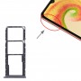 Pour Samsung Galaxy A04 Core SM-A042F, plateau de carte SIM d'origine + plateau de carte SIM + Micro SD Card Tray (noir)