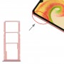Pour Samsung Galaxy A04 Core SM-A042F, plateau de carte SIM d'origine + plateau de carte SIM + Micro SD Card Tray (Gold Rose)