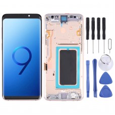 Original Super AMOLED LCD Screen for Galaxy S9 / G960F / DS / G960U / G960W / G9600 Digitizer Full Assembly with Frame (Gold)