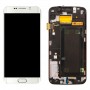 Écran LCD super amoled original pour Samsung Galaxy S6 Edge SM-G925F Assemblage complet avec cadre (blanc)