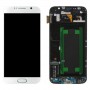 Original Super AMOLED LCD-skärm för Samsung Galaxy S6 SM-G920F Digitizer Full Assembly with Frame (White)
