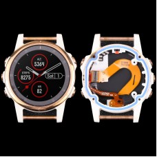 LCD Screen and Digitizer Full Assembly With Frame for Garmin Fenix 5S Plus (Sapphire Version)(White) 