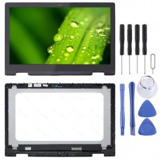 FHD 1920 x 1080 40 Pin P58F001 OEM LCD Screen for Dell Inspiron 15 5568 5578 Digitizer Full Assembly with Frame（Black)