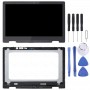 FHD 1920 x 1080 40 Pin P58F001 OEM LCD Screen for Dell Inspiron 15 5568 5578 Digitizer Full Assembly with Frame（Black)