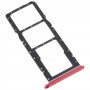 For ZTE Blade V40 Vita SIM Card Tray + SIM Card Tray + Micro SD Card Tray (Red)