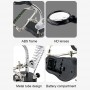 16126-A 3.5x/12x LED Tipo de soporte de soporte de reparación de relojes con clip auxiliar