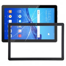 Para Huawei MediaPad T5 AGS2-W09 AGS2-W19 Wifi Pantalla frontal Lente de vidrio exterior (negro)