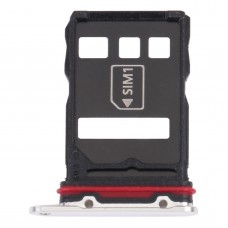 Bandeja de tarjetas SIM + NM Tarjeta para Huawei P50 Pro (blanco)